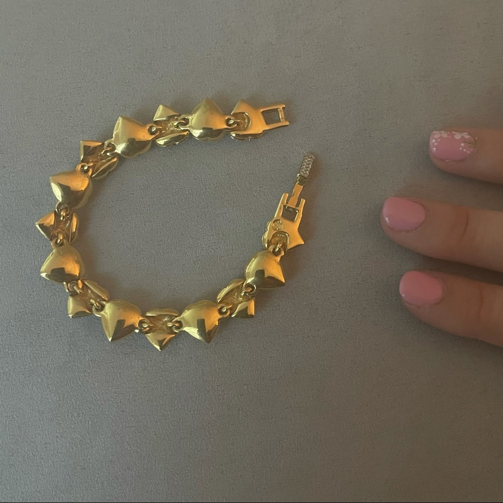Swarovski Crystal Heart Link Bracelet - Picture 11 of 12